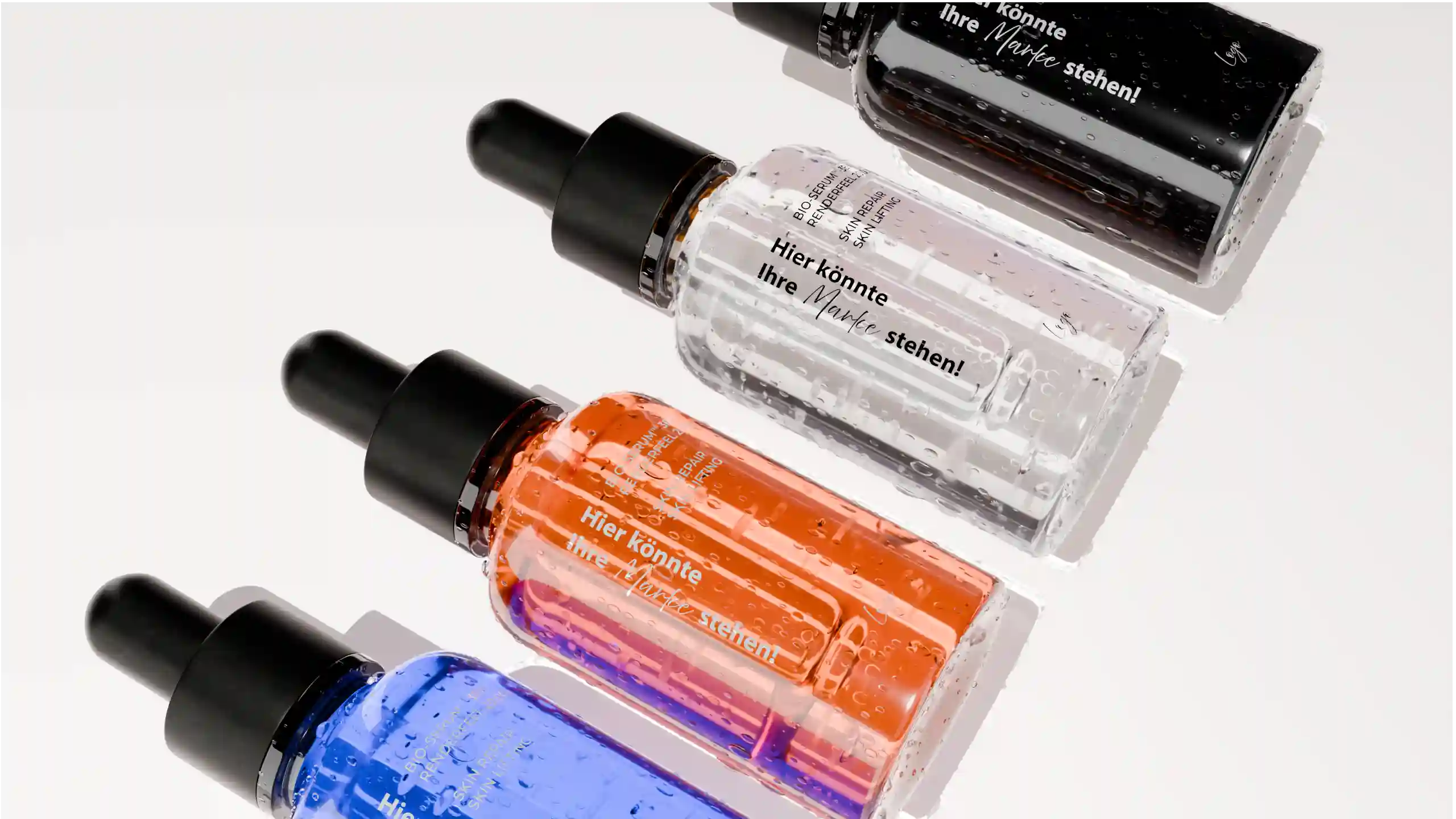Hochwertiges Produktrendering eines Serums oder Parfumöls
