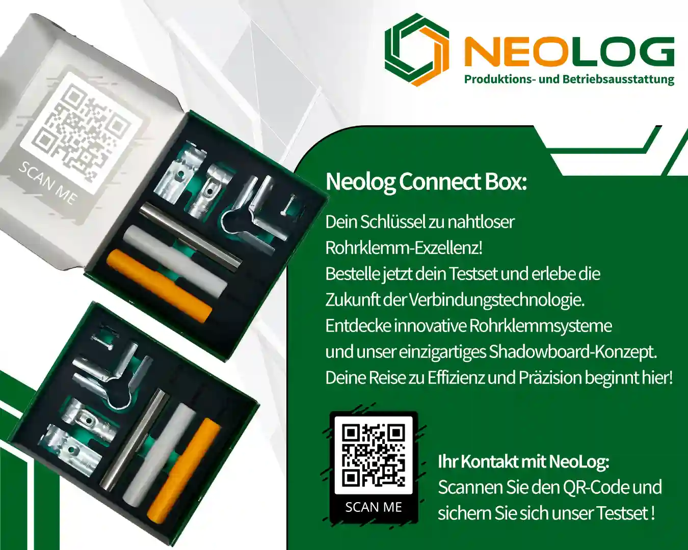 Social-Media-Design für Neolog mit Produktbezug