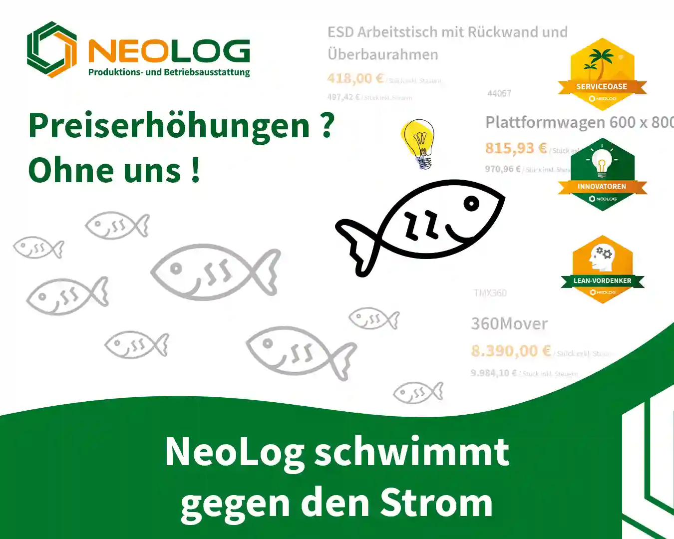 Social-Media-Posting für Neolog mit reduziertem Layout