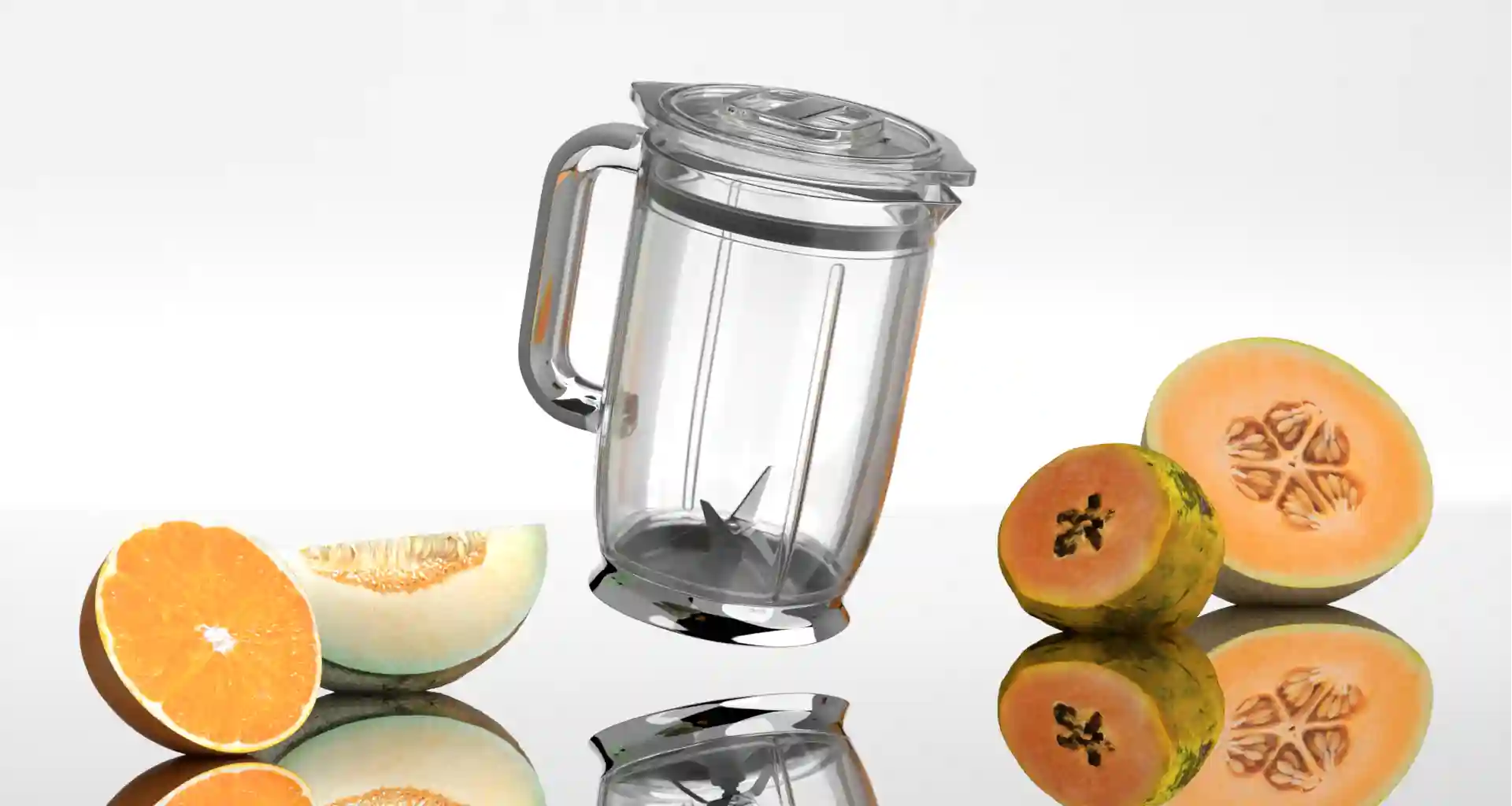 Detailrender eines Mixers mit Fokus auf Materialität und Licht