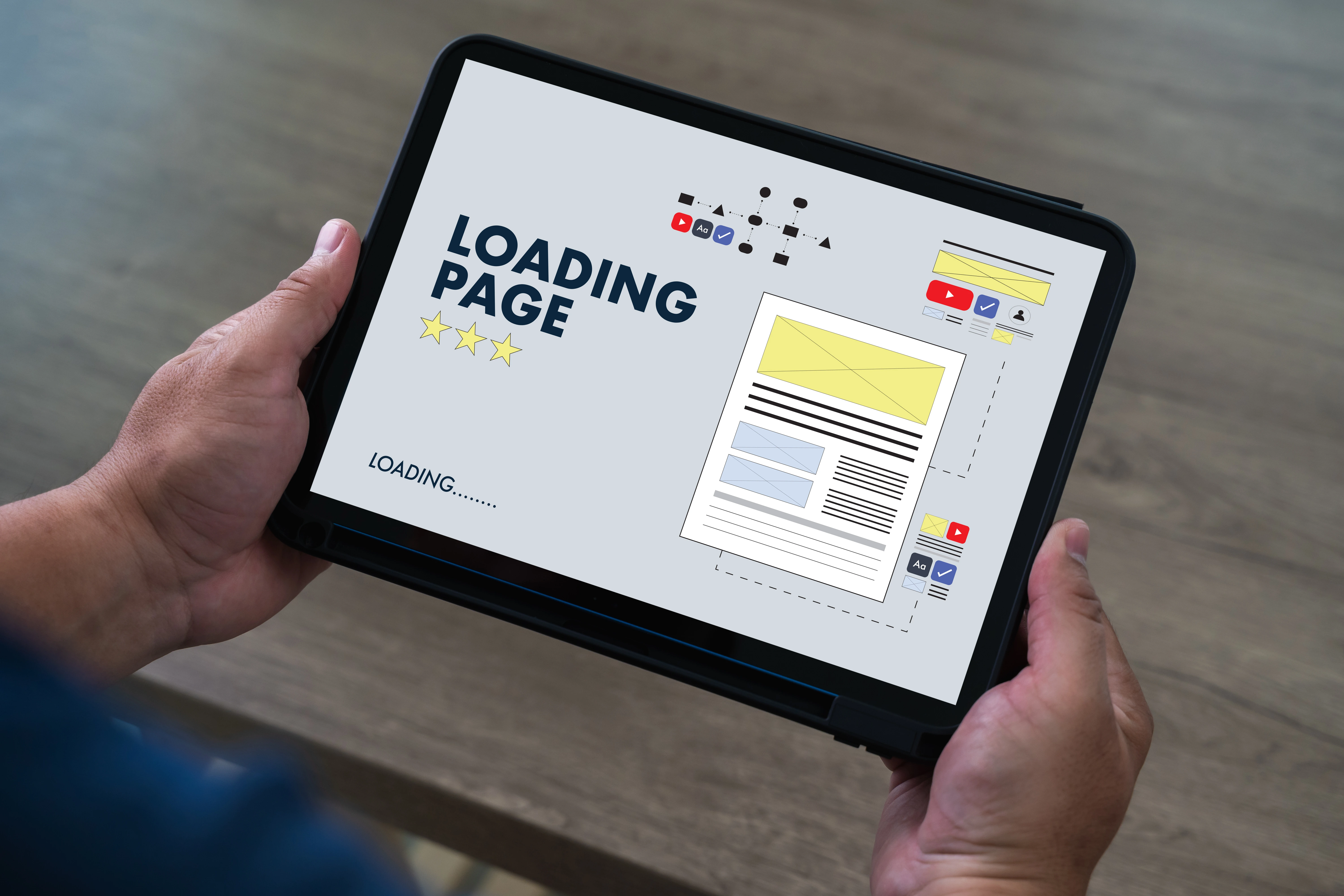 Beispiel eines Website-Wireframes mit Navigation und Layout-Struktur